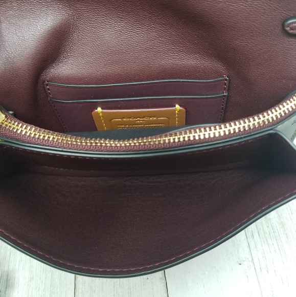 Coach Tea Rose Leather Clutch/Wristlet - Picture 6 of 8